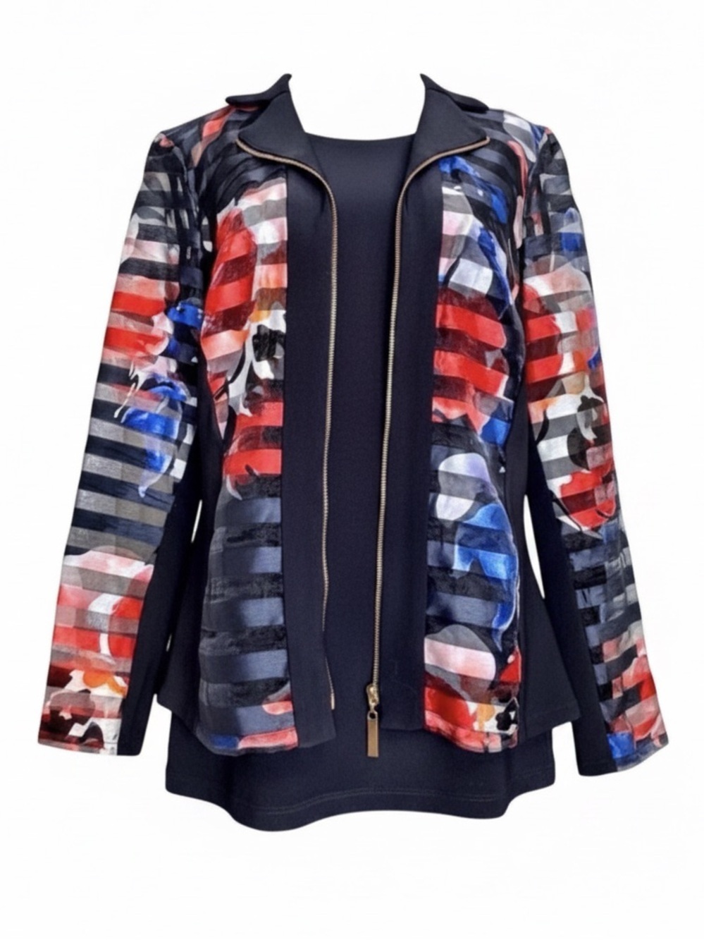 Frank Lyman Design Art-Print Jacket | Women’s Size 6 | Statement Abstract Print - Picture 10 of 11